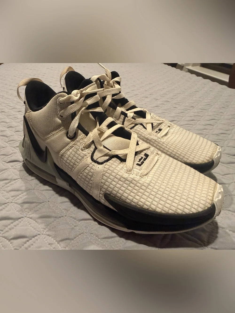 Nike Lebron Witness VII 7 TB White Black Men's Size 8 Shoes DZ3299-100